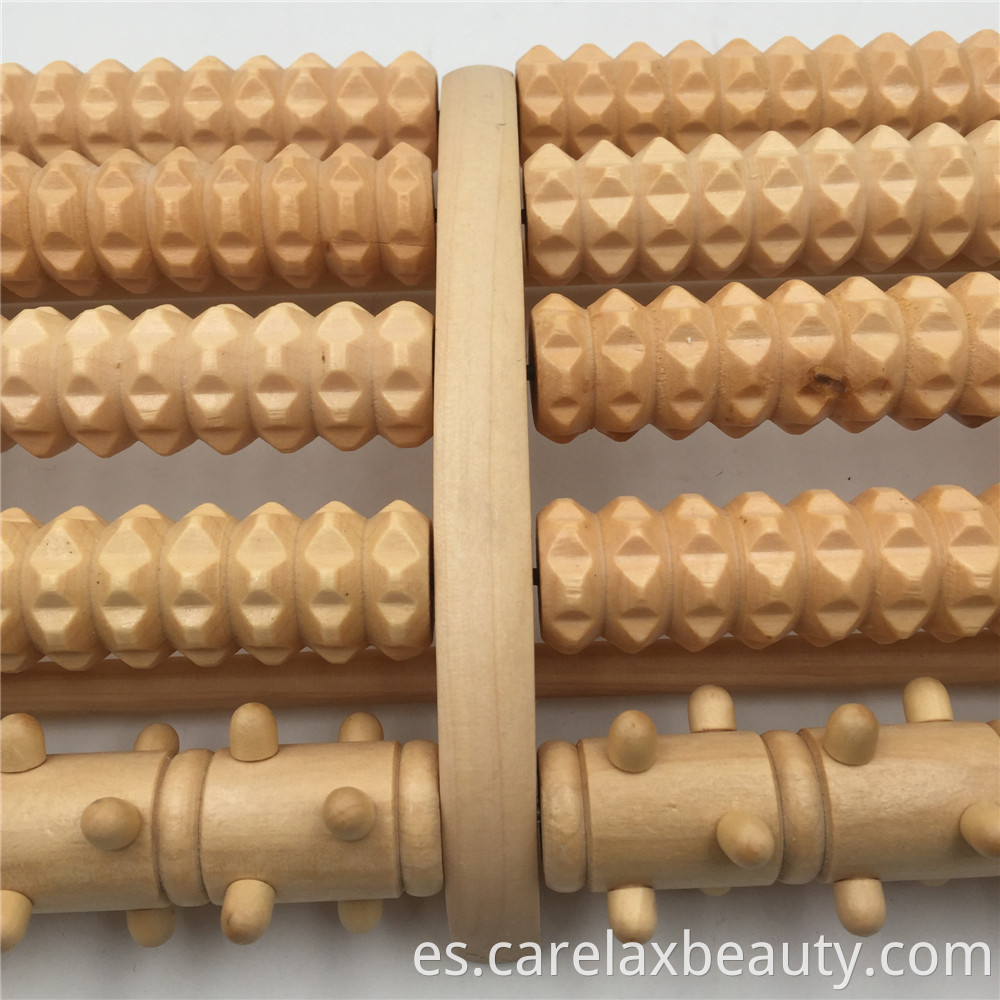 5row Wood Foot Massager para pies de madera